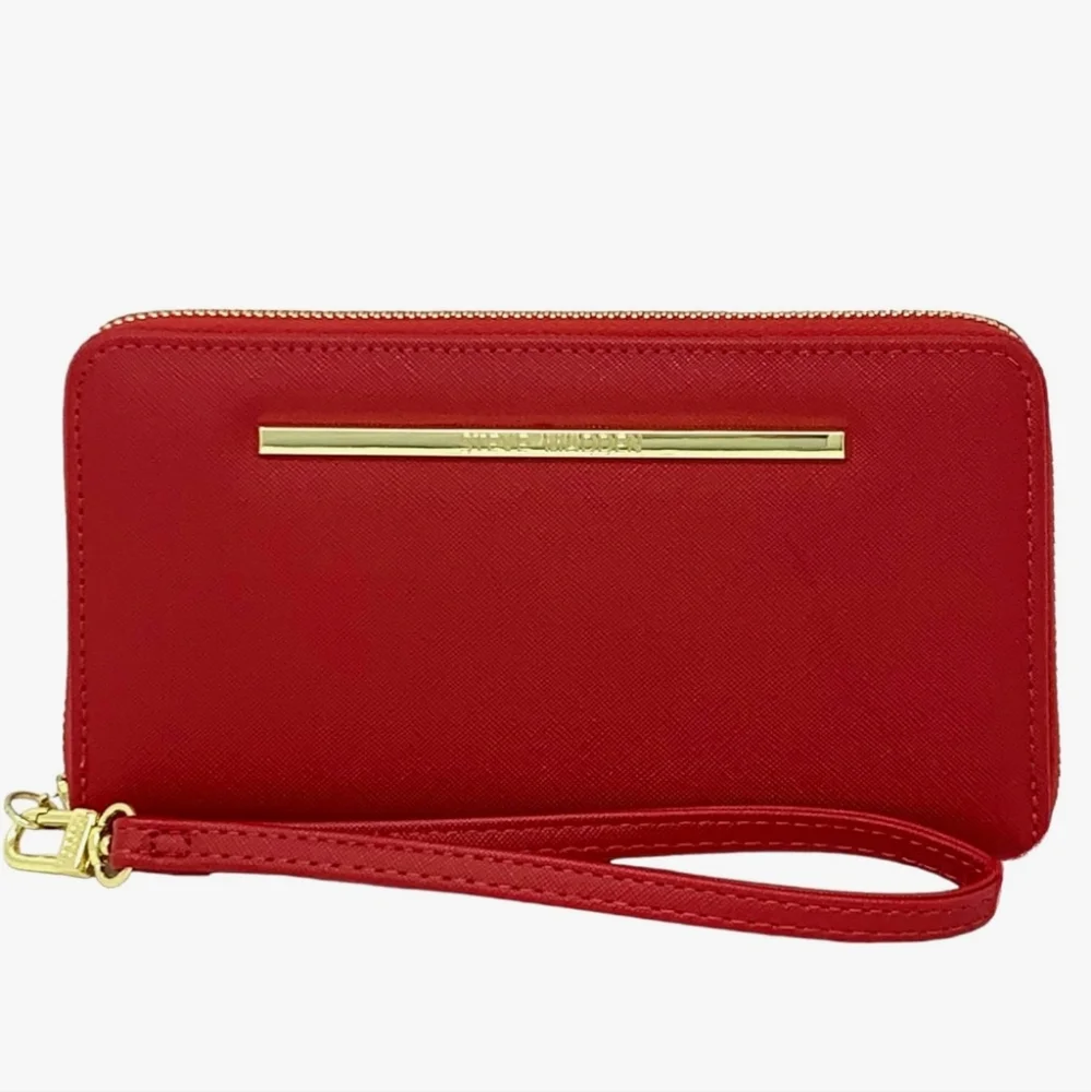 💕Steve Madden Crimson Boxes Wallet Red NIB🎁Nice Gift - Picture 2 of 8